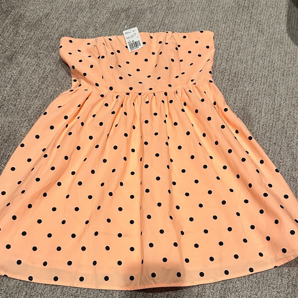 Forever 21 Peach Polka Dot Dress